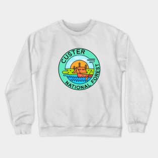 Custer National Forest Montana Camping Canoe Crewneck Sweatshirt